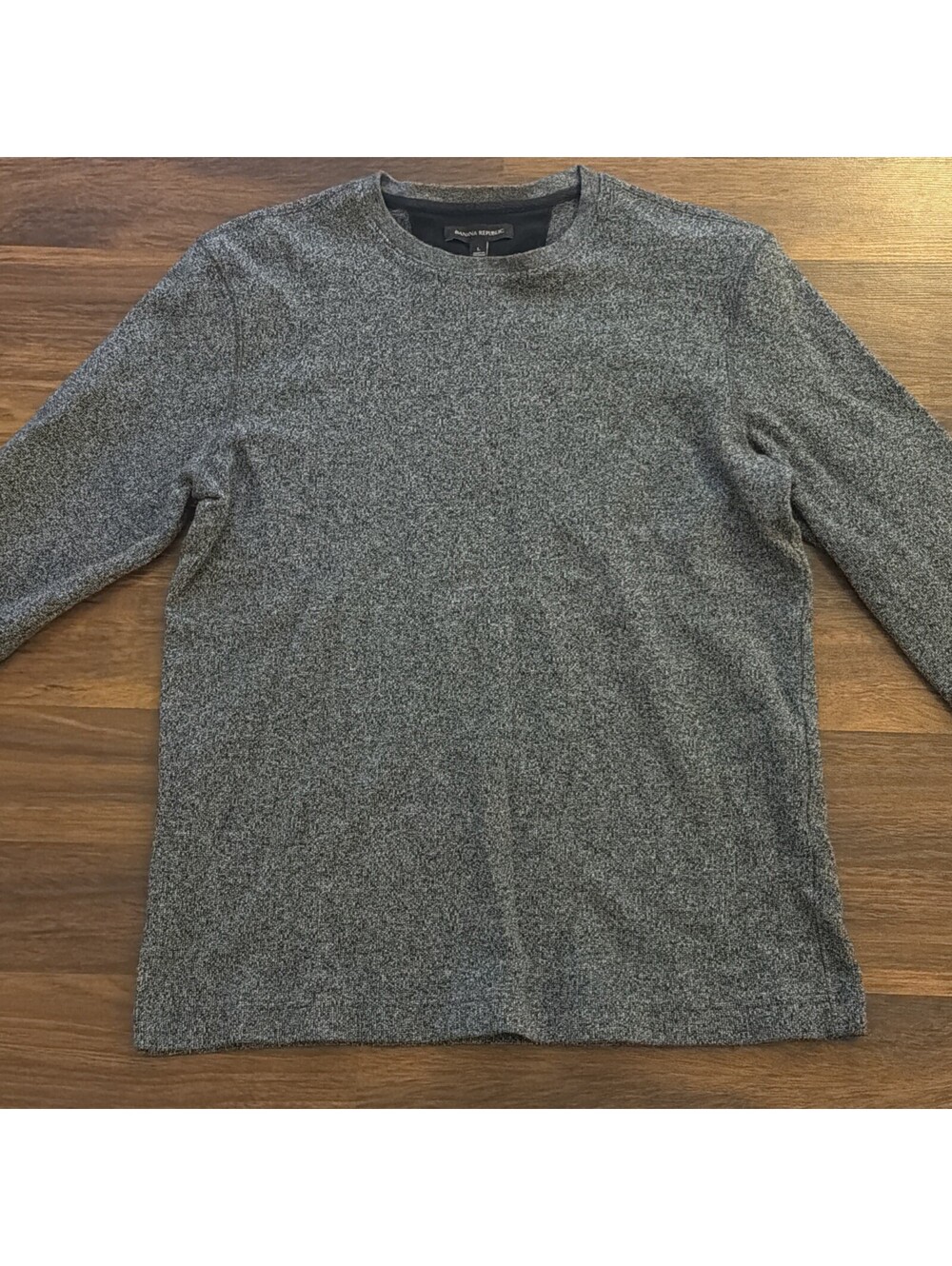 Banana Republic Organic Cotton Gray Crew Neck Pullover Sweater Knit Size L